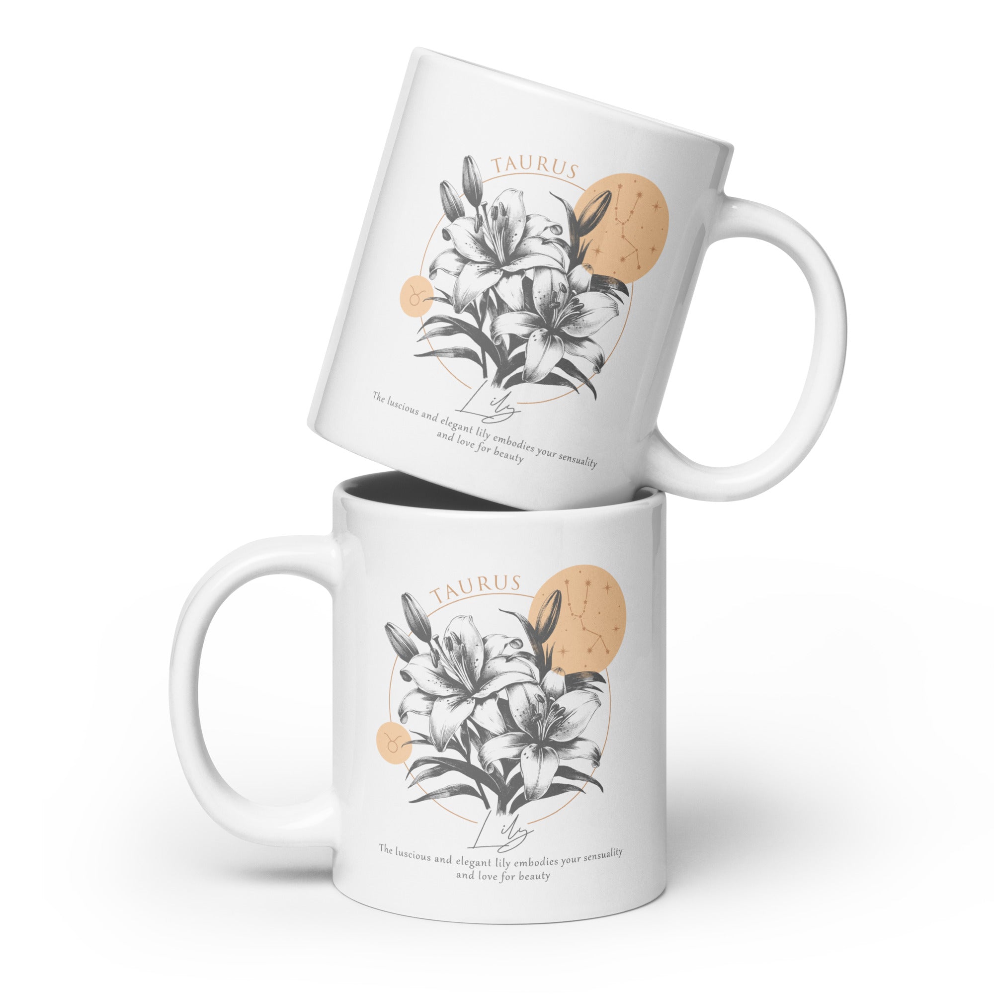 Taurus Zodiac Lily Birth Flower 20 oz Mug - https://ascensionemporium.net